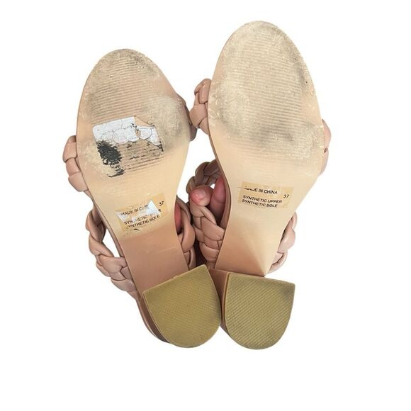 Steve Madden light pink braided heels. Size 37 - Picture 5 of 6